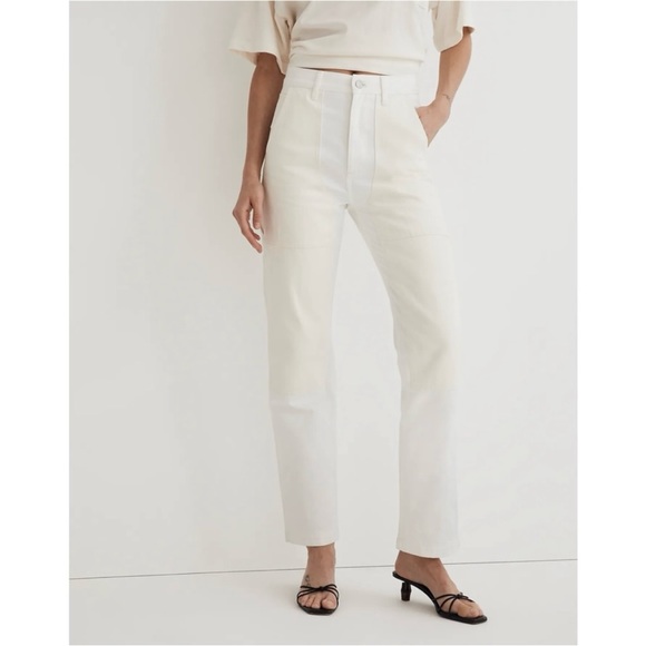 Madewell The Perfect Vintage Straight Leg Jean Two Toned Workwear Edition NWT - Picture 3 of 16